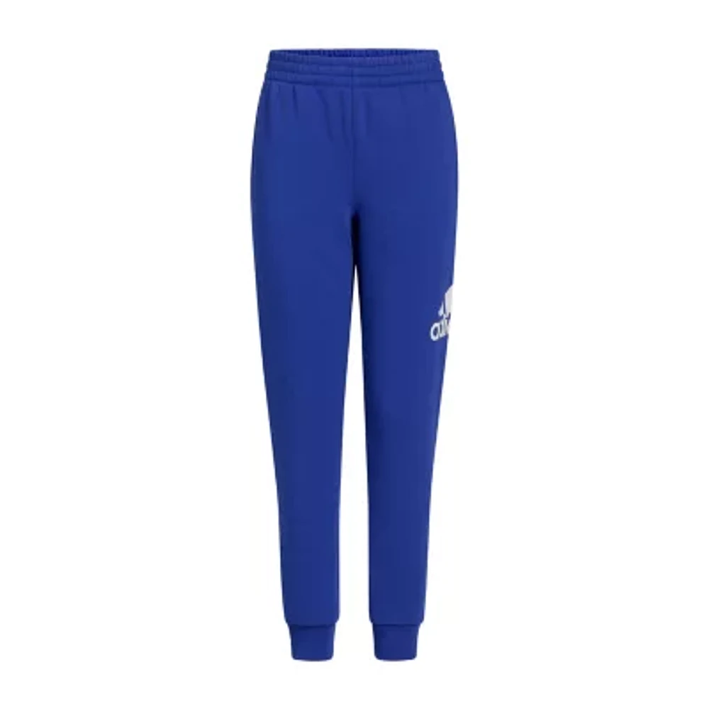 adidas Big Boys Mid Rise Cuffed Fleece Jogger Pant