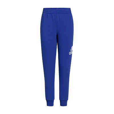 adidas Big Boys Mid Rise Cuffed Fleece Jogger Pant