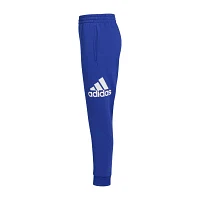 adidas Big Boys Mid Rise Cuffed Fleece Jogger Pant