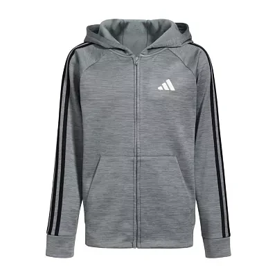 adidas Big Boys Fleece Hooded Midweight Jacket