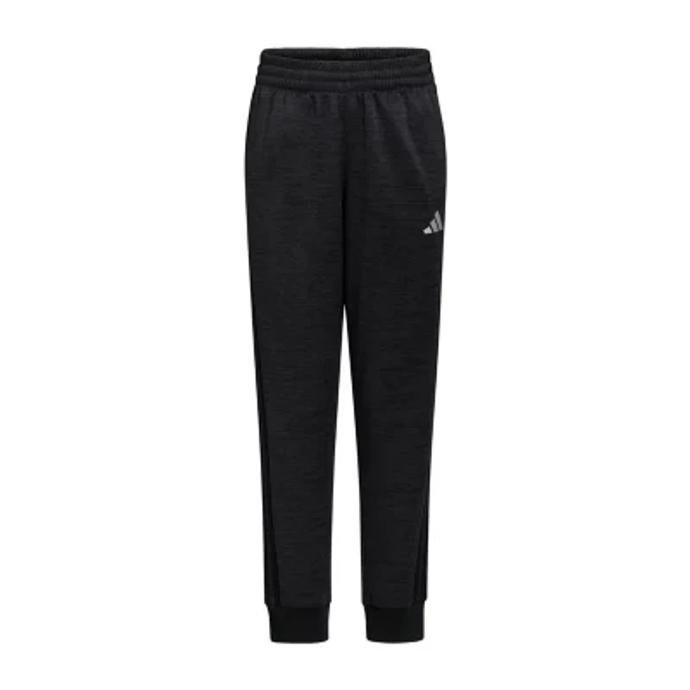 adidas Big Boys Drawstring Waist Mid Rise Cuffed Fleece Jogger Pant