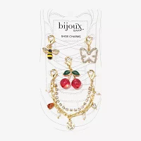 Bijoux Bar Gold Tone Butterfly Cherries Shoe Charm