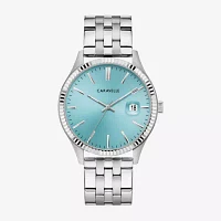 Caravelle Designed By Bulova Mens Silver Tone Stainless Steel Bracelet Watch 43b174