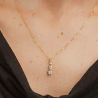 (Si2/ G) Womens 1/2 CT. T.W. Lab Grown White Diamond 10K Gold Pendant Necklaces
