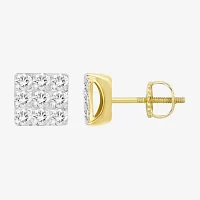 1/2 CT. T.W. Natural White Diamond 10K Gold 5.2mm Stud Earrings