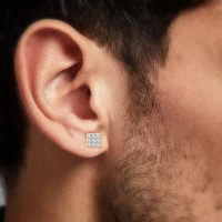 1/2 CT. T.W. Natural White Diamond 10K Gold 5.2mm Stud Earrings