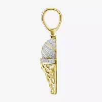 Basketball Mens 1/5 CT. Natural White Diamond 10K Gold Pendants