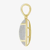 Football Mens 1/4 CT. T.W. Natural White Diamond 10K Gold Pendants