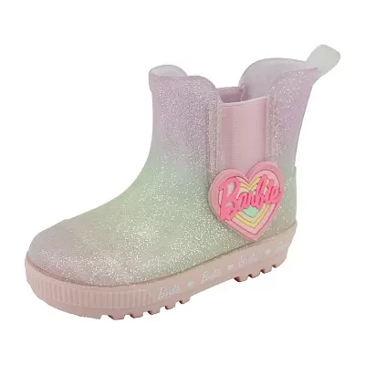 Toddler Girls Barbie Flat Heel Rain Boots