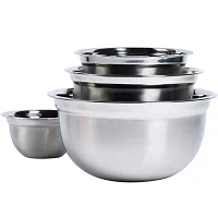 Basic Essentials Stainless Steel 4-pc. Mixing Bowl Set