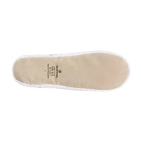 Isotoner Embroidered Microterry Womens Ballerina Slippers