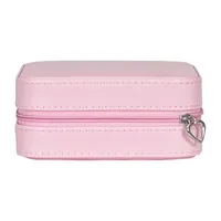 Mele and Co Josette Mirrored Pink Jewelry Travel Case