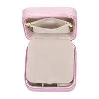 Mele and Co Josette Mirrored Pink Jewelry Travel Case