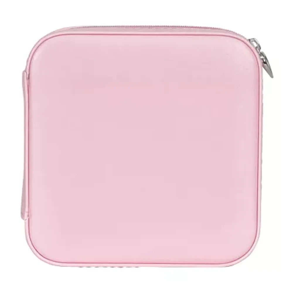 Mele and Co Josette Mirrored Pink Jewelry Travel Case