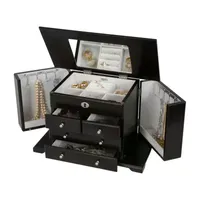 Mele and Co Ellington Mahogany-Finish Jewelry Box