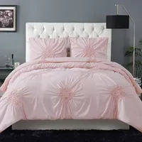 Christian Siriano New York Georgia Rouched 3-pc. Duvet Cover Set