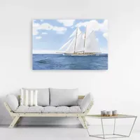 Lumaprints Majestic Sailboat White Sails Giclee Canvas Art