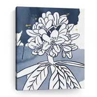 Indigo Blooms II Giclee Canvas Art