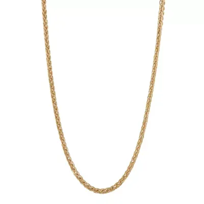 10K Gold Inch Hollow Wheat Chain Necklace