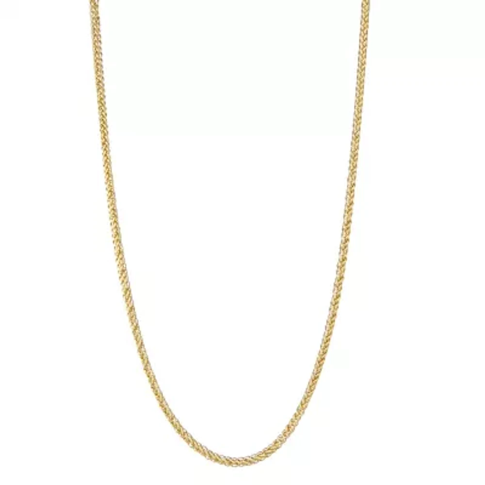 10K Gold Inch Hollow Wheat Chain Necklace