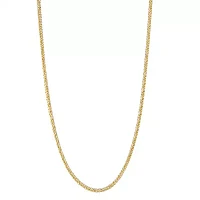 10K Gold Inch Hollow Wheat Chain Necklace