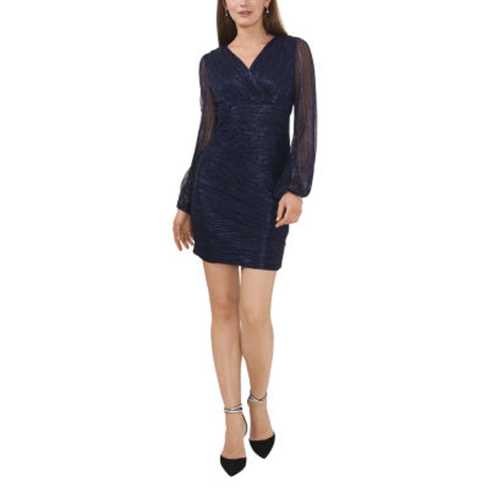 MSK Long Sleeve Metallic Sheath Dress | Plaza Las Americas