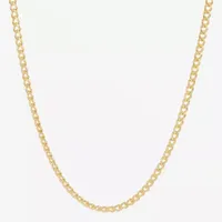 Made in Italy 14K Gold Inch Solid Curb Chain Necklace