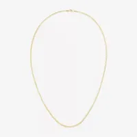 Made in Italy 14K Gold Inch Solid Curb Chain Necklace