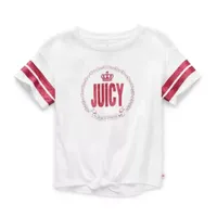 Juicy By Couture Little & Big Girls Crew Neck Short Sleeve Graphic T-Shirt