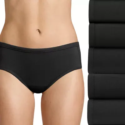 Hanes Cotton Stretch With Comfort Soft 5 Pack Cooling Multi-Pack Hipster Panty 41w5cs