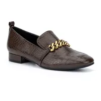 Torgeis Womens Vain Square Toe Loafers