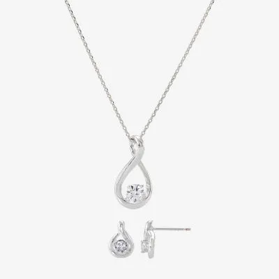 Sparkle Allure 2-pc. Cubic Zirconia Pure Silver Over Brass Jewelry Set