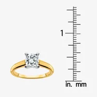 True Light Womens 1/ CT. T.W. Lab Created White Moissanite 14K Two Tone Gold Solitaire Engagement Ring