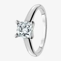 True Light Womens CT. T.W. Lab Created White Moissanite 14K Gold Solitaire Engagement Ring