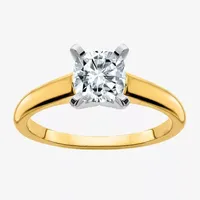 True Light Womens / CT. T.W. Lab Created White Moissanite 14K Two Tone Gold Solitaire Engagement Ring