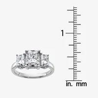 True Light Womens 2 CT. T.W. Lab Created White Moissanite 14K Gold 3-Stone Engagement Ring