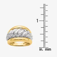 4MM 14K Two Tone Gold Band