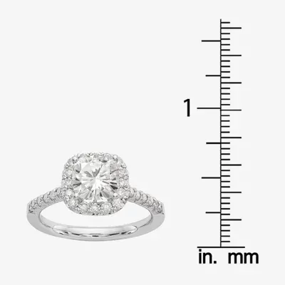 Womens 2 CT. T.W. White Moissanite 14K Gold Round Engagement Ring