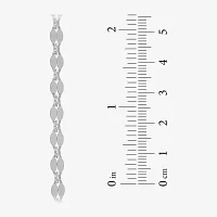 Made in Italy Sterling Silver 24 Inch Solid Link Chain Necklace