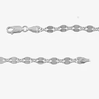 Made in Italy Sterling Silver 24 Inch Solid Link Chain Necklace
