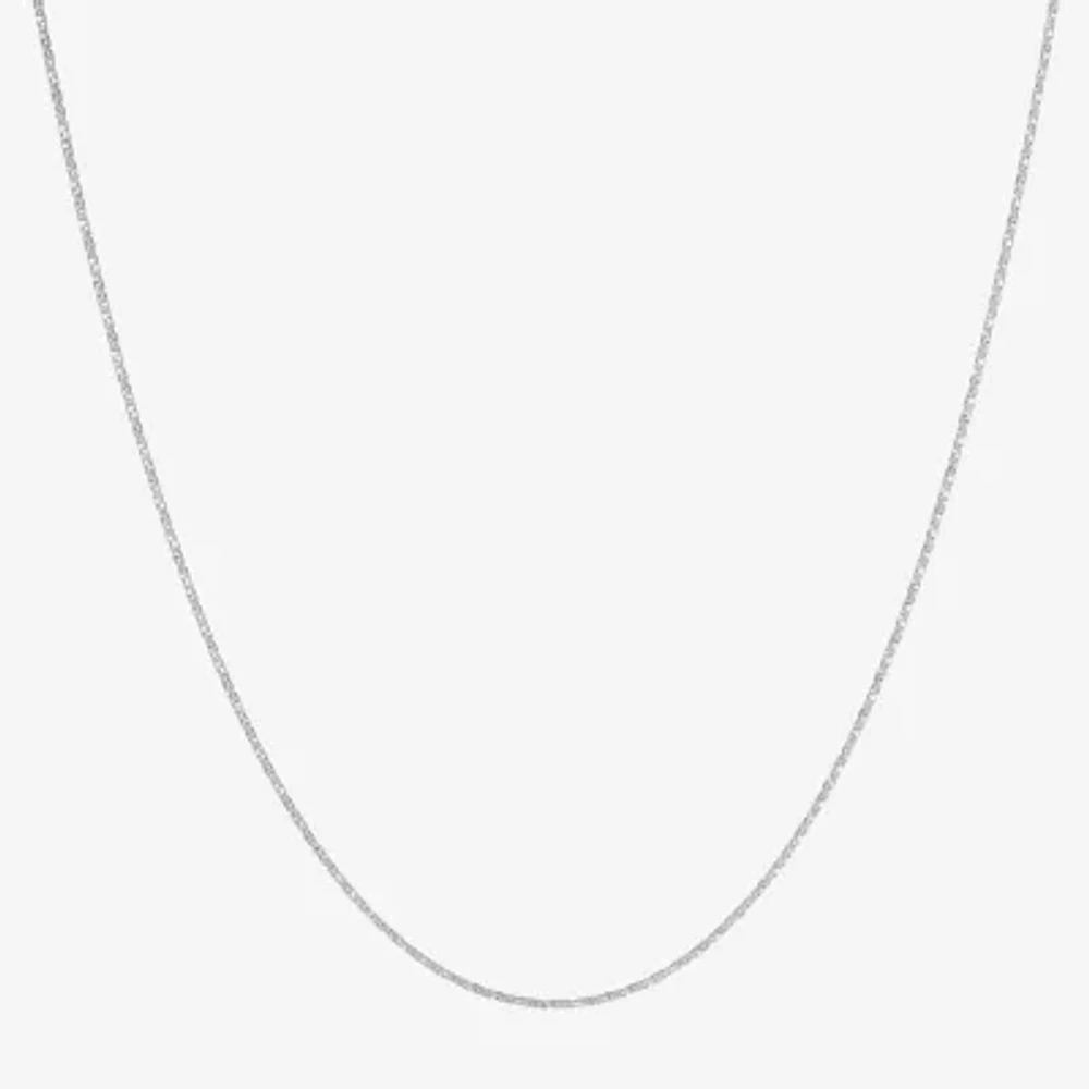 Made Italy Sterling Silver 18 Inch Solid Box Chain Necklace
