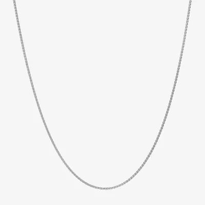 Made Italy Sterling Silver 18 - 24 Inch Solid Wheat Chain Necklace