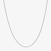 Made Italy Sterling Silver 18 - 24 Inch Solid Wheat Chain Necklace