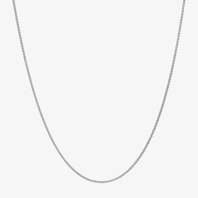 Made Italy Sterling Silver 18 - 24 Inch Solid Wheat Chain Necklace