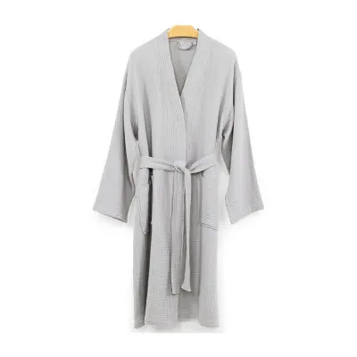 Linum Home Textiles Smyrna Hotel Luxery Unisex Adult Terry Cloth Long Sleeve Knee Length Robe