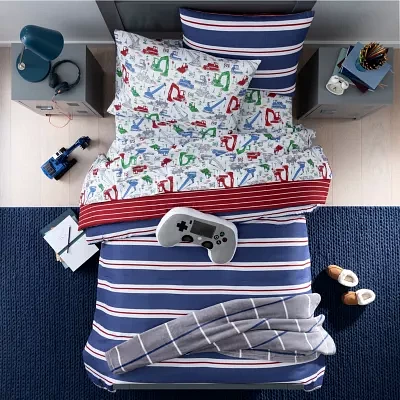 Under the Stars Kids Caden Stripes Complete Bedding Set with Sheets