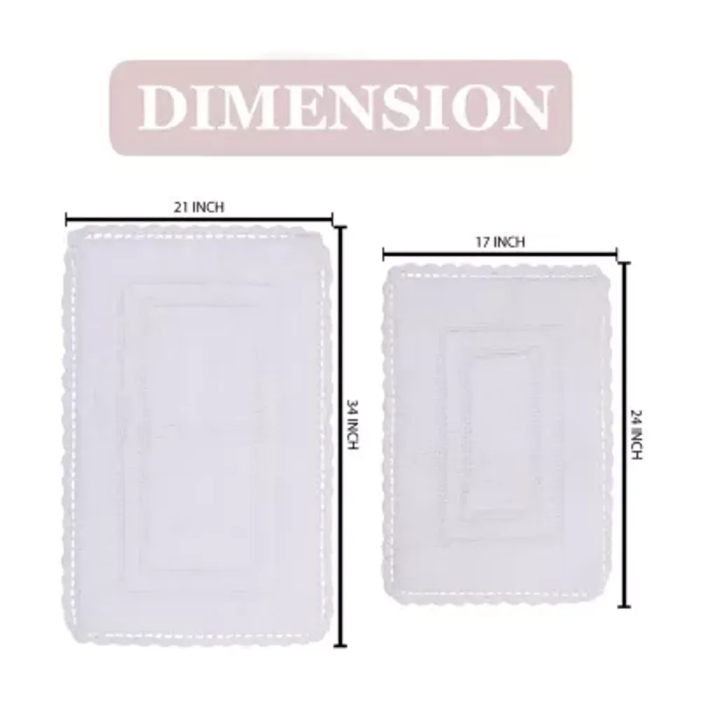 Home Weavers Inc Casual Elegence -pc. Reversible Bath Rug Set