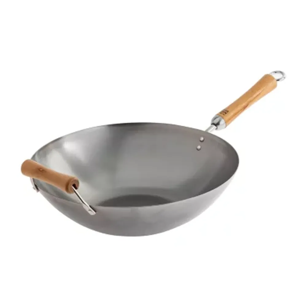 Circulon Steelshield Stainless Steel 14 Wok with Lid, Color