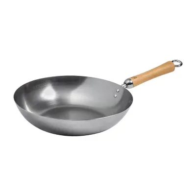 Joyce Chen Carbon Steel 12" Stir Fry Pan with Birch Handle