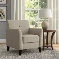 Handy Living Transitional Button Tufted Armchair